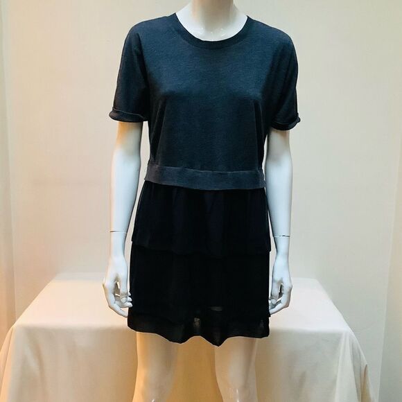 NATION LTD MINI DRESS SIZE MEDIUM BLACK GRAY - Picture 6 of 6